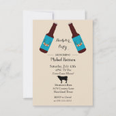 Rustic Beer Bottle Bachelor Party Invitation Aankondiging (Voorkant)