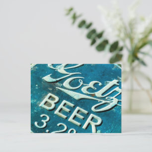 Rustic Beer Bottle Pet Briefkaart