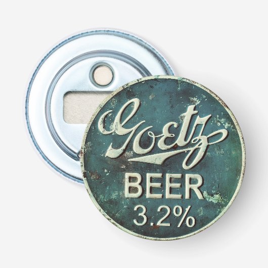 Rustic Beer Bottle Pet Button Flesopener (Voorkant)