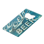 Rustic Beer Bottle Pet Creditkaart Flessenopener (Voorkant Gekanteld)