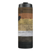 Rustic Beer Brotherhood Pride Flag Houtkorrel Naam Thermosbeker (Voorkant)