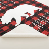 Rustic Beer Buffalo Check Pset Let's Hibearnate Sherpa Deken (3/4)