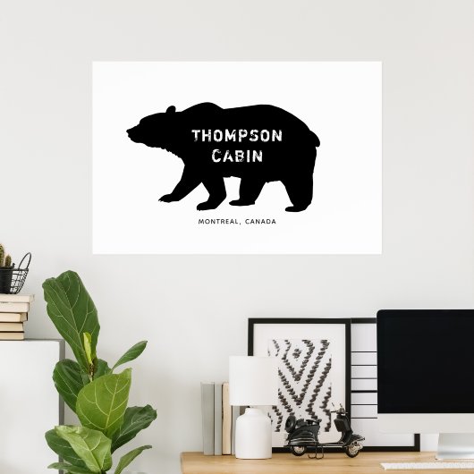 Rustic Beer Cabin Poster (Thuiskantoor)