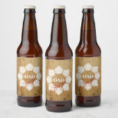 Rustic Beer Dad Wreath Bier Etiket (Flessen)