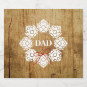 Rustic Beer Dad Wreath Bier Etiket (Enkel label)