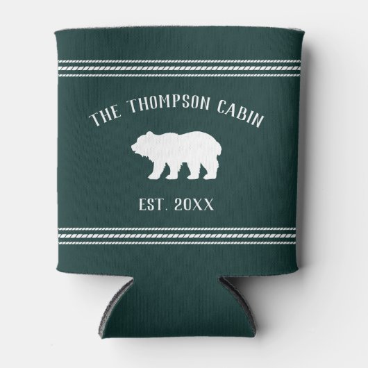 Rustic Beer - Gepersonaliseerde familienaam Blikjeskoeler (Voorkant)