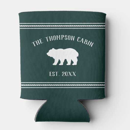 Rustic Beer - Gepersonaliseerde familienaam Blikjeskoeler (Achterkant)