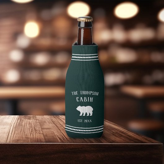 Rustic Beer - Gepersonaliseerde naam gezinscabine Flesjeskoeler