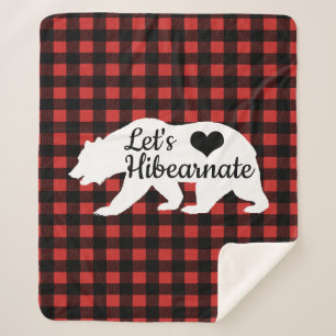 Rustic Beer Lumberjack Play Let's Hibearnate Sherpa Deken