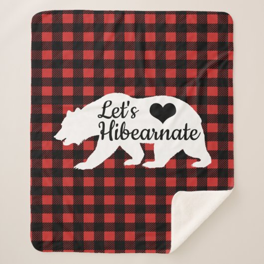 Rustic Beer Lumberjack Play Let's Hibearnate Sherpa Deken (Voorkant)
