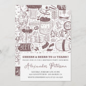  Rustic Beer Mannen 37ste verjaardag Kaart (Voorkant / Achterkant)