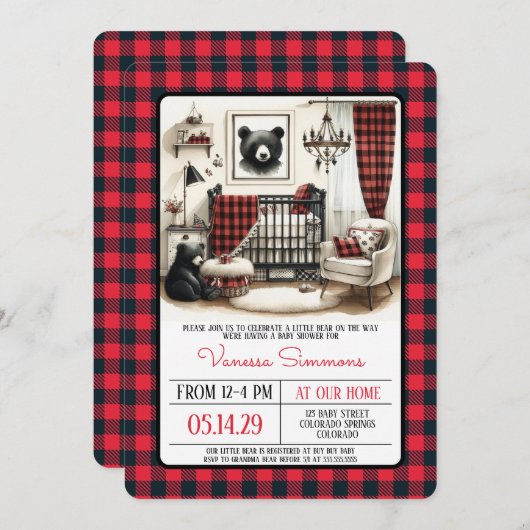 Rustic Beer Nursery Baby shower Kaart (Voorkant / Achterkant)