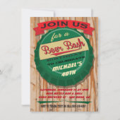 Rustic Beer Pet verjaardagsmijlpaal uitnodiging (Voorkant)