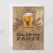 Rustic Beer & Stag Bachelor Party Kaart (Achterkant)