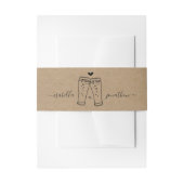 Rustic Beer Toast Kraft Paper Uitnodigingen Wikkel (Voorkant Voorbeeld)