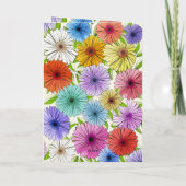 Rustic Bege Gepersonaliseerde 30e Verjaardag Bloem Kaart (Achterkant)