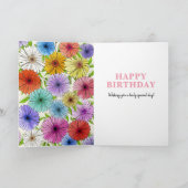 Rustic Bege Gepersonaliseerde 30e Verjaardag Bloem Kaart (Binnen)