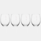 Rustic Beige Acrylic Floral Bouquet Bridesmaid Wijnglas Zonder Voet (Achterkant)