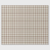 Rustic Beige and White Farmhouse Plaid Cadeaupapier (Vlak)