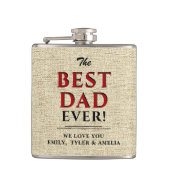 Rustic Beige Best Pap Ever Vader Day Heupfles (Voorkant)