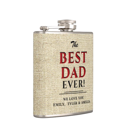 Rustic Beige Best Pap Ever Vader Day Heupfles (Rechts)