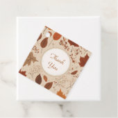 Rustic Beige Brown Maple verlaat herfstbruiloft Bedankjes Labels (In situ)