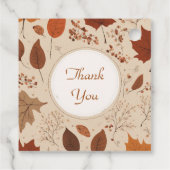 Rustic Beige Brown Maple verlaat herfstbruiloft Bedankjes Labels (Achterkant)
