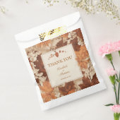 Rustic Beige Brown Maple verlaat herfstbruiloft Bedankzakje (Gezegeld)