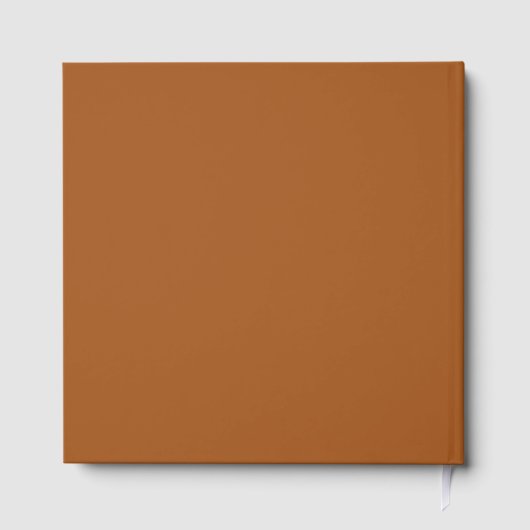 Rustic Beige Brown Maple verlaat herfstbruiloft Gastenboek (Achterkant)