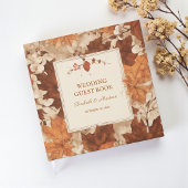 Rustic Beige Brown Maple verlaat herfstbruiloft Gastenboek