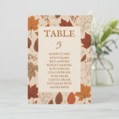 Rustic Beige Brown Maple verlaat herfstbruiloft Kaart (Staand voorkant)