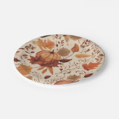 Rustic Beige Brown Maple verlaat herfstbruiloft Papieren Bordje (Gekanteld)