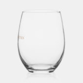 Rustic Beige Brown Maple verlaat herfstbruiloft Wijnglas Zonder Voet (Links)