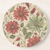 Rustic Beige Brown Maple verlaat herfstbruiloft Zandsteen Onderzetter (Voorkant)