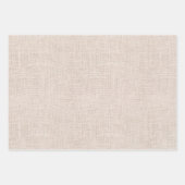 Rustic Beige Faux Burlap Texture Inpakpapier Vel (Voorkant 3)