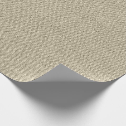 Rustic Beige Faux Burlap Texture Wrapping Paper Cadeaupapier (Hoek)