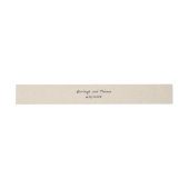 Rustic Beige Faux Kraft-karton, Belly Band Uitnodigingen Wikkel (Vlak)