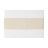 Rustic Beige Faux Kraft-karton, Belly Band Uitnodigingen Wikkel (Achterkant Voorbeeld)