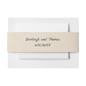 Rustic Beige Faux Kraft-karton, Belly Band Uitnodigingen Wikkel (Voorkant Voorbeeld)