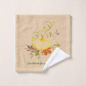 Rustic Beige geeft Bedankt Pumpkin Bouquet Bath To Bad Handdoek (Wasdoekje)
