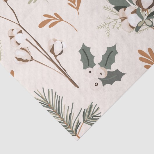 Rustic Beige Holiday Tissuepapier (Detail)
