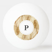 Rustic Beige Lace Leaves Pingpongbal (Voorkant)