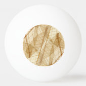 Rustic Beige Lace Leaves Pingpongbal (Achterkant)