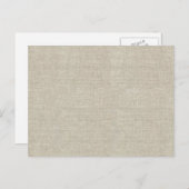 Rustic Beige linen bedrukt Briefkaart (Voorkant / Achterkant)