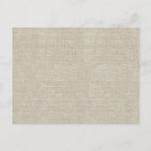Rustic Beige linen bedrukt Briefkaart (Voorkant)
