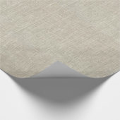 Rustic Beige linen bedrukt Cadeaupapier (Hoek)