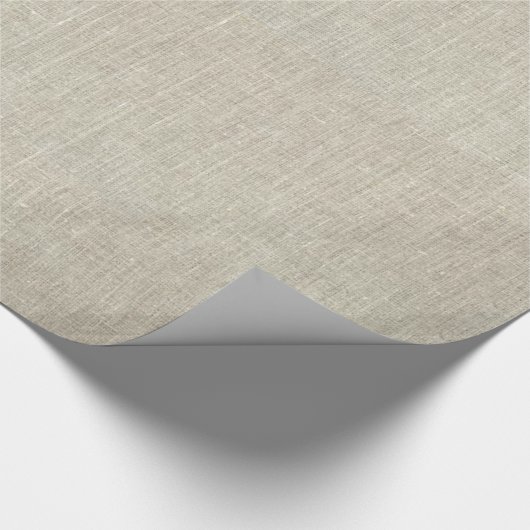 Rustic Beige linen bedrukt Cadeaupapier (Hoek)
