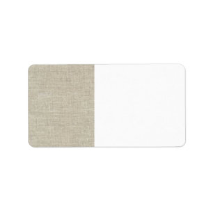 Rustic Beige linen bedrukt Etiket