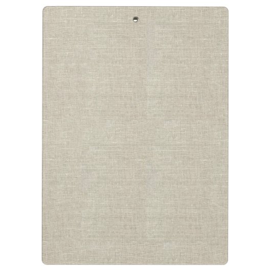 Rustic Beige linen bedrukt Klembord (Achterkant)