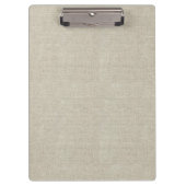 Rustic Beige linen bedrukt Klembord (Voorkant)